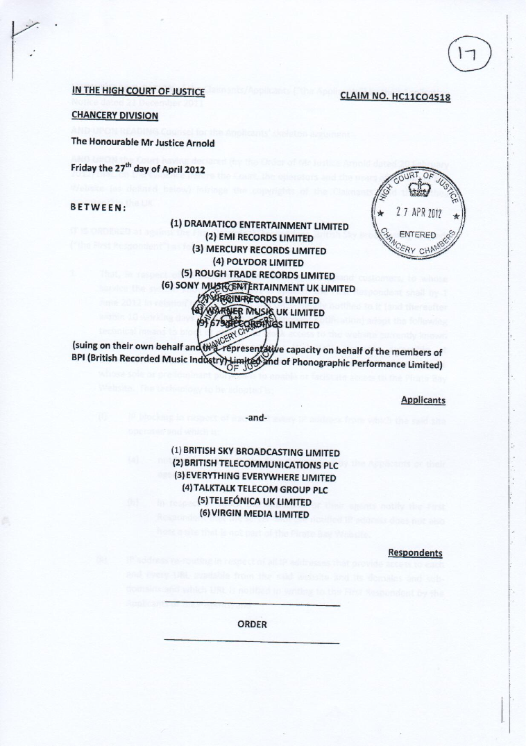 court order