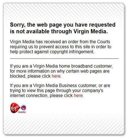 Virgin Media Blocking Notice