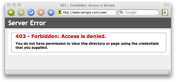 HTTP 403 Forbidden